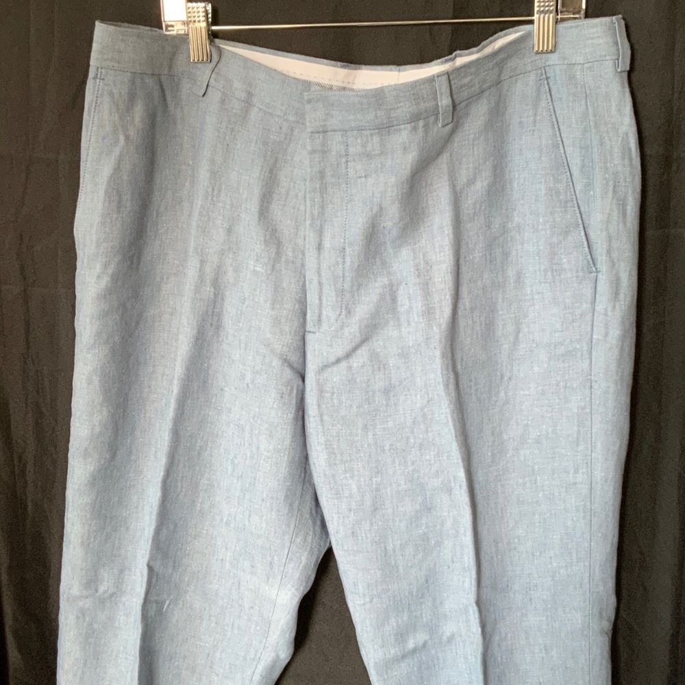 Jos A Bank linen Light Blue Men's Pants